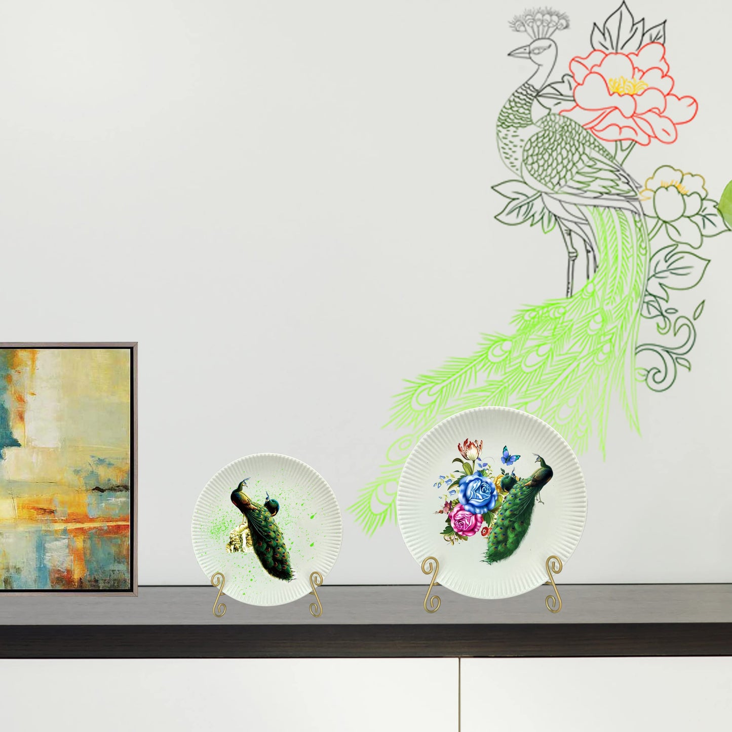 Gold Plate Stand, 6 Inch Decorative Plate Holder for Displaying Platters, Heavy-Duty Metal Easel Stand for Picture, Photo Frame, Plates, Books and Round Objects