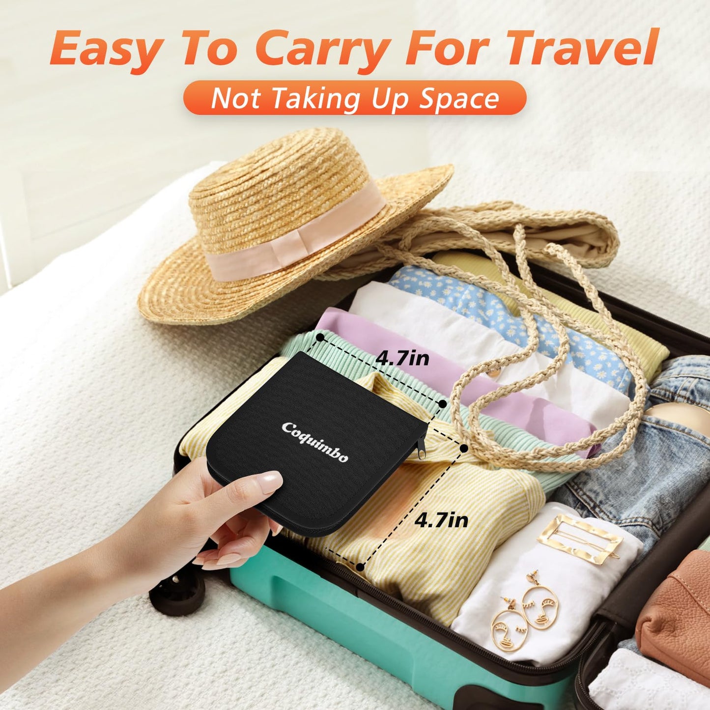 Sewing Kit Christmas Gifts for Grandma, Mom, Adults, Kids, Beginner, Traveler, Emergency, Portable Sewing Supplies Contains Soft Tape Measure, Scissors, Thread, Sewing Needle etc(Black, S)