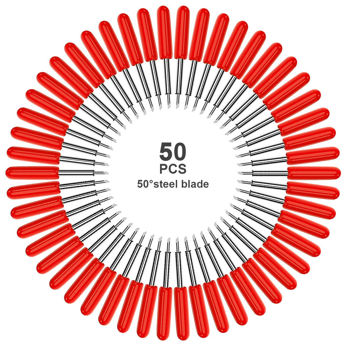 Hadwoer 50-Pack 45 Degree Fine Point Blades Compatible with Explore Maker