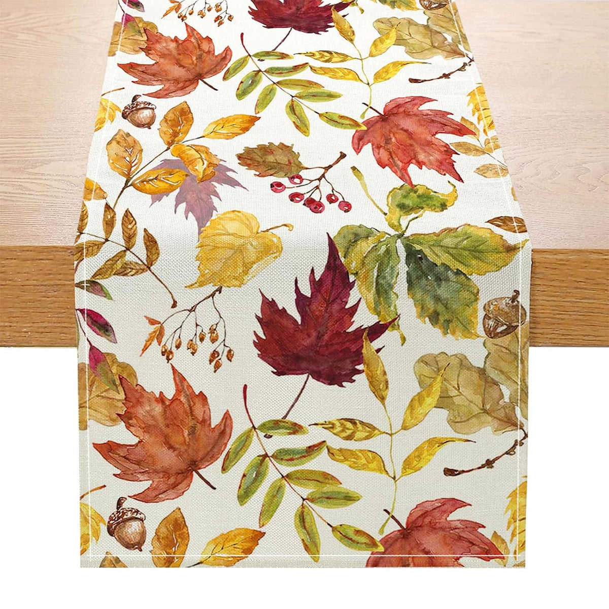 ONFAON Fall Decorations for Home, Fall Maple Leaves Table Runner