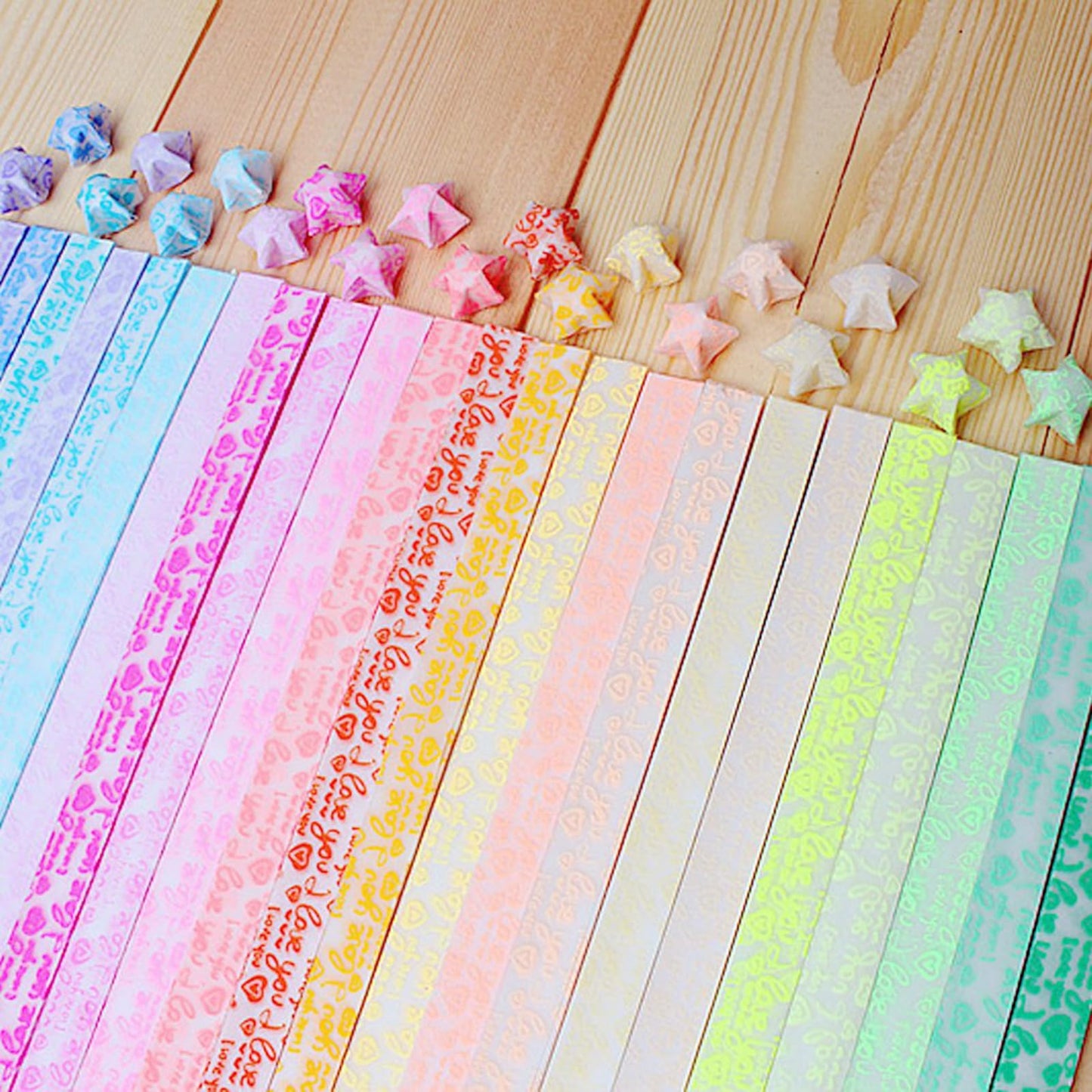 Origami Stars Papers Package DIY Paper, 600 Sheets - 20 Colors (Glows in the Dark)