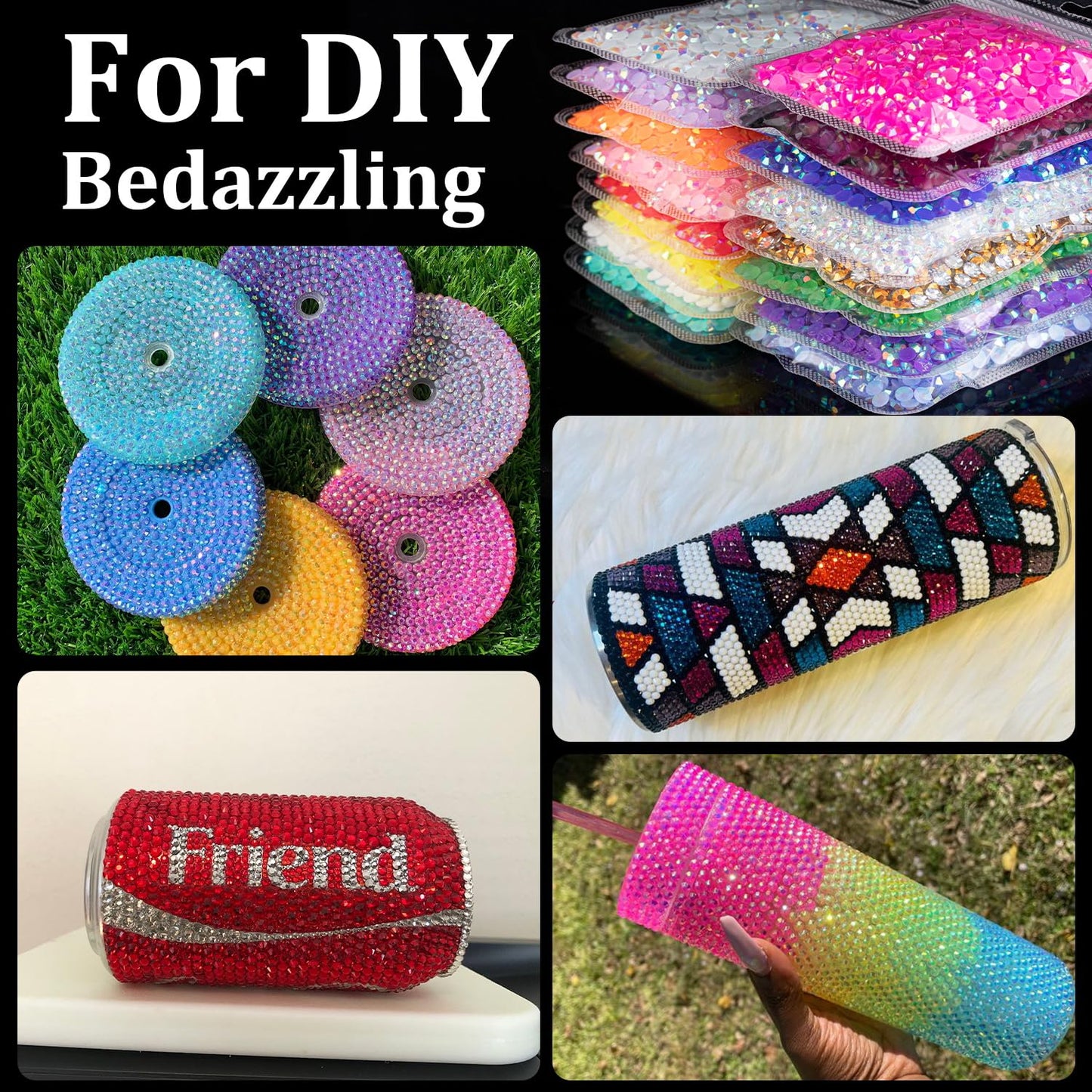 5000pcs 3mm Resin Rhinestones Bulk, Transparent AB Flatback Round Jelly Rhinestones Bedazzling Non Hotfix Crystal Gems Large Quantity Wholesale for DIY Crafts Clothes Tumblers Face Makeup Manicure