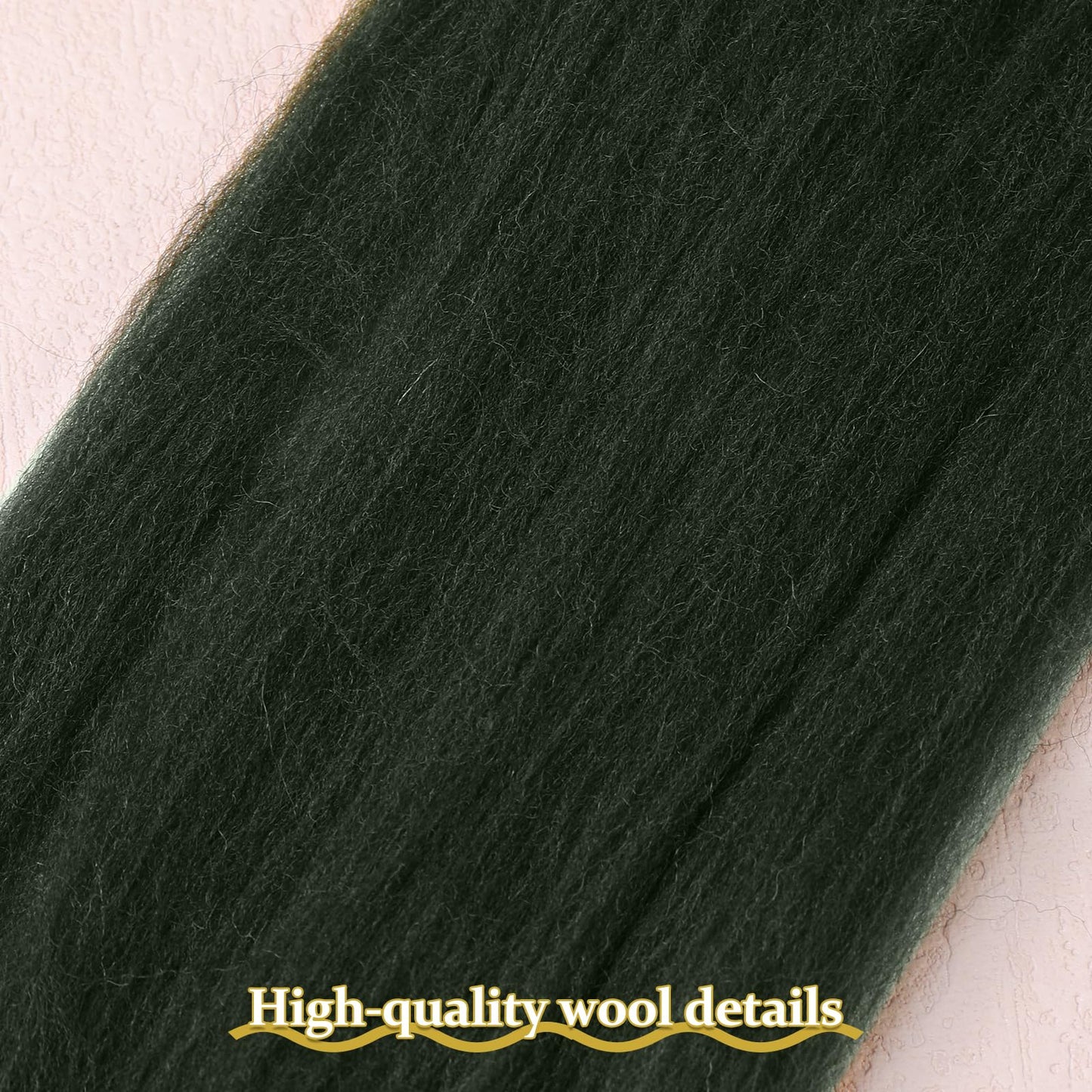QMNNMA 14.1oz Wool Roving Yarn, Fiber Roving Wool Top, Wool Felting Supplies, Pure Wool, Chunky Yarn, Handmade Carded Core Wool for Wool Felting, Wet Felting DIY Hand Spinning