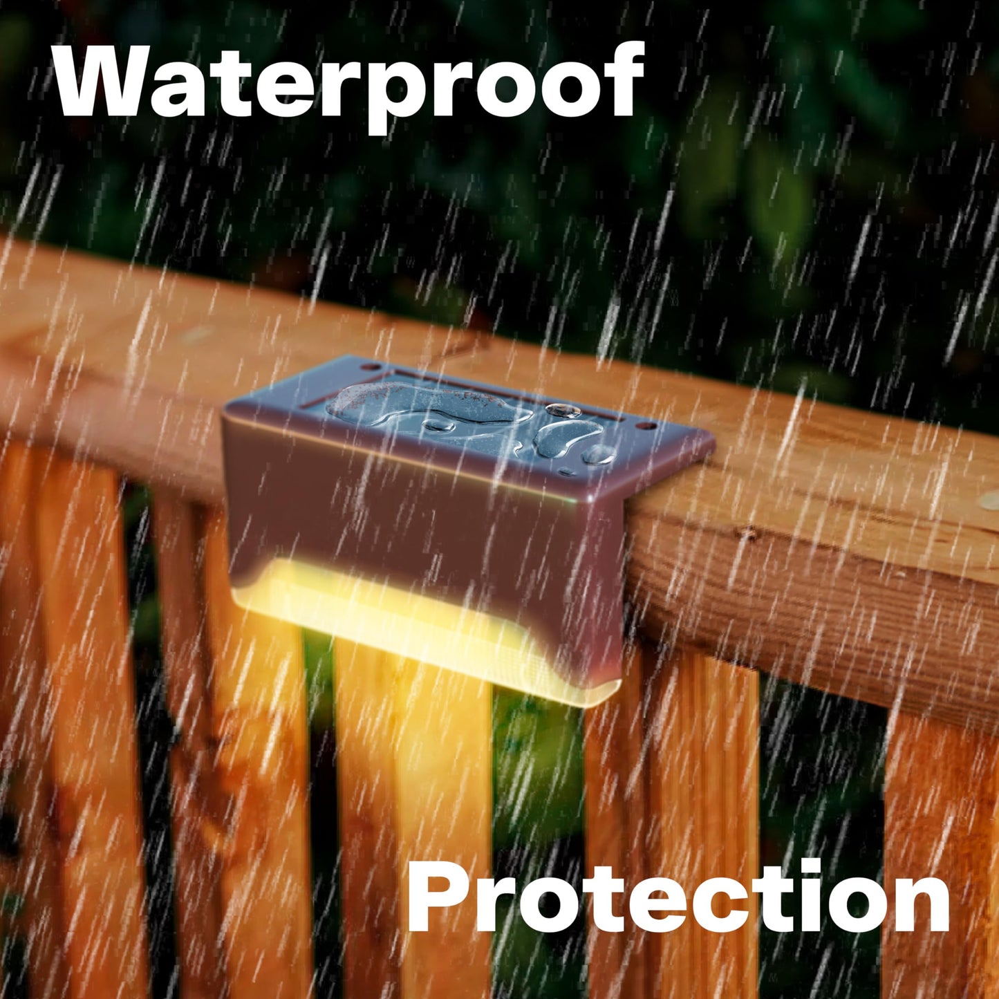 FJZ Solutions inc Solar Deck Lights, LED 16 Pack to Fence Post, Deck Lights, Waterproof, Powered Deck Decorations Outdoor, Solar Fence Lights,Patio, Garden, Step, Yard, and Pathway(Warm White)