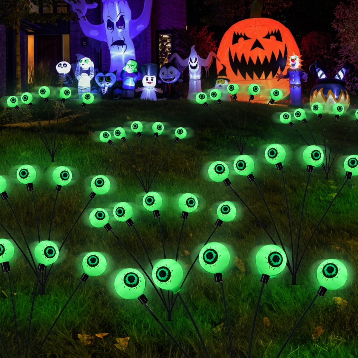 Dazzle Bright 4Pack Halloween Outdoor Solar Eyeball Lights Decorations