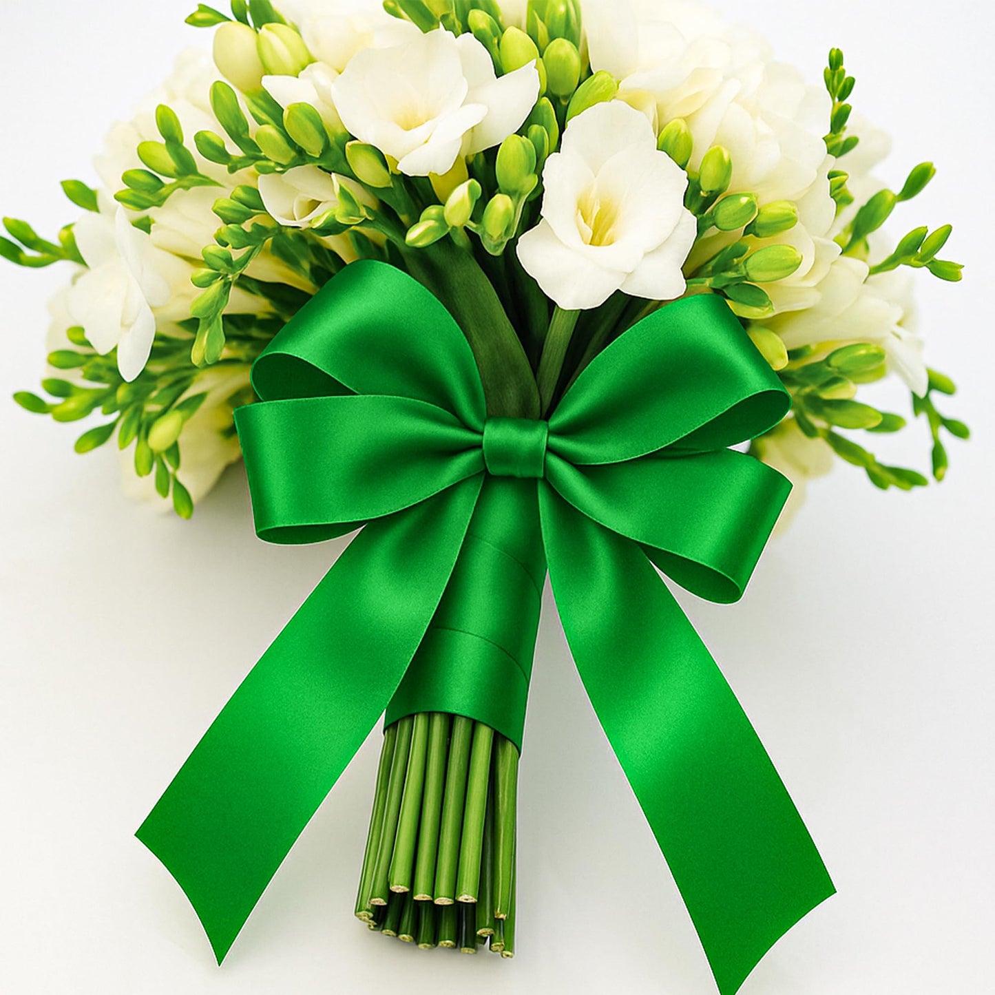 1 1/2 Inch Green Ribbon, 30 Yards Green Ribbon for Gift Wrapping for St. Patrick's Day Party Favors, Polyester Christmas Ribbon for Christmas Decorations Wrapping Bouquet Floral Arrangements