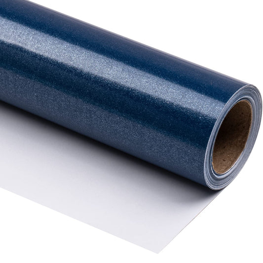 Wrapping Paper Roll - Mini Roll - 17 Inch X 33 Feet - Royal Blue Pearlized Paper for Birthday, Holiday, Wedding, Baby Shower