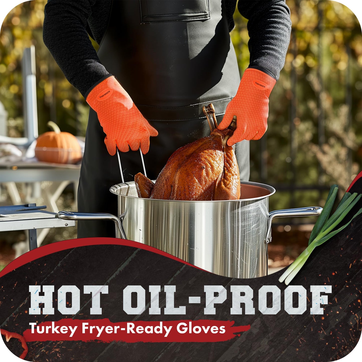 Silicone Smoker Oven Gloves -Extreme Heat Resistant BBQ Gloves -Handle Hot Food Right on Your Smoker Grill Fryer & Pit | Waterproof Oven Mitts |Superior Value Set+3 Bonuses