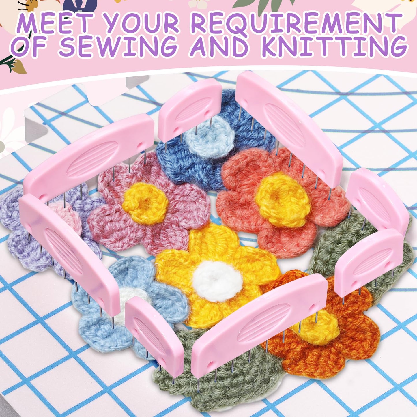 120 Pcs Knit Blocking Combs Pins Kit, 20Pcs Pink Color Knit Blockers Pins Kit, 100 T-pins for Blocking Knitting Crochet, Needlework Projects, Knitting Block Pins Tool for Blocking Mats