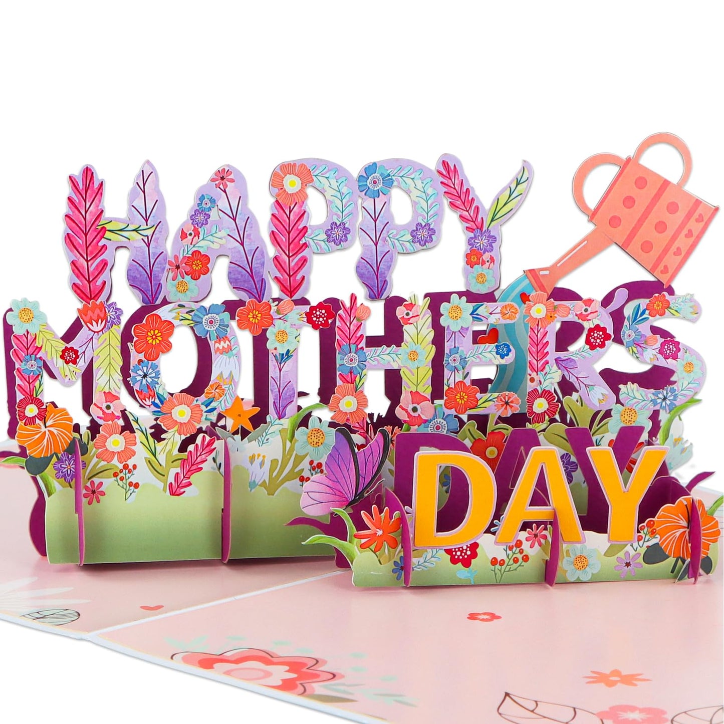 FaCraft 3D Pop Up Mothers Day Card - Happy Mothers Day Flower Pop Up Gift Greeting Card with Envelope with Blank Insert for Best Mom Women Wife Daughter Grandma