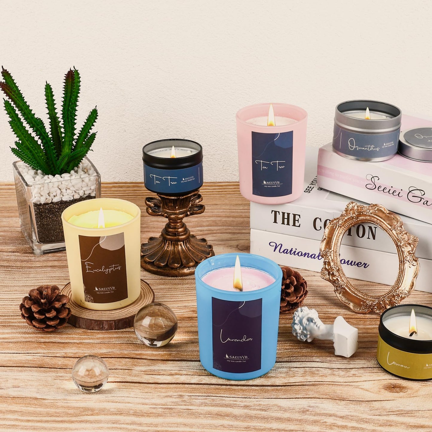 Candle Making Kit - DIY Starter Soy Candle Making Supplies/Kit - Soy Wax, 10 Jars & Tins, 10 Pleasant Scents, Color Dyes & More，Perfect Candle Making Kit for Adults