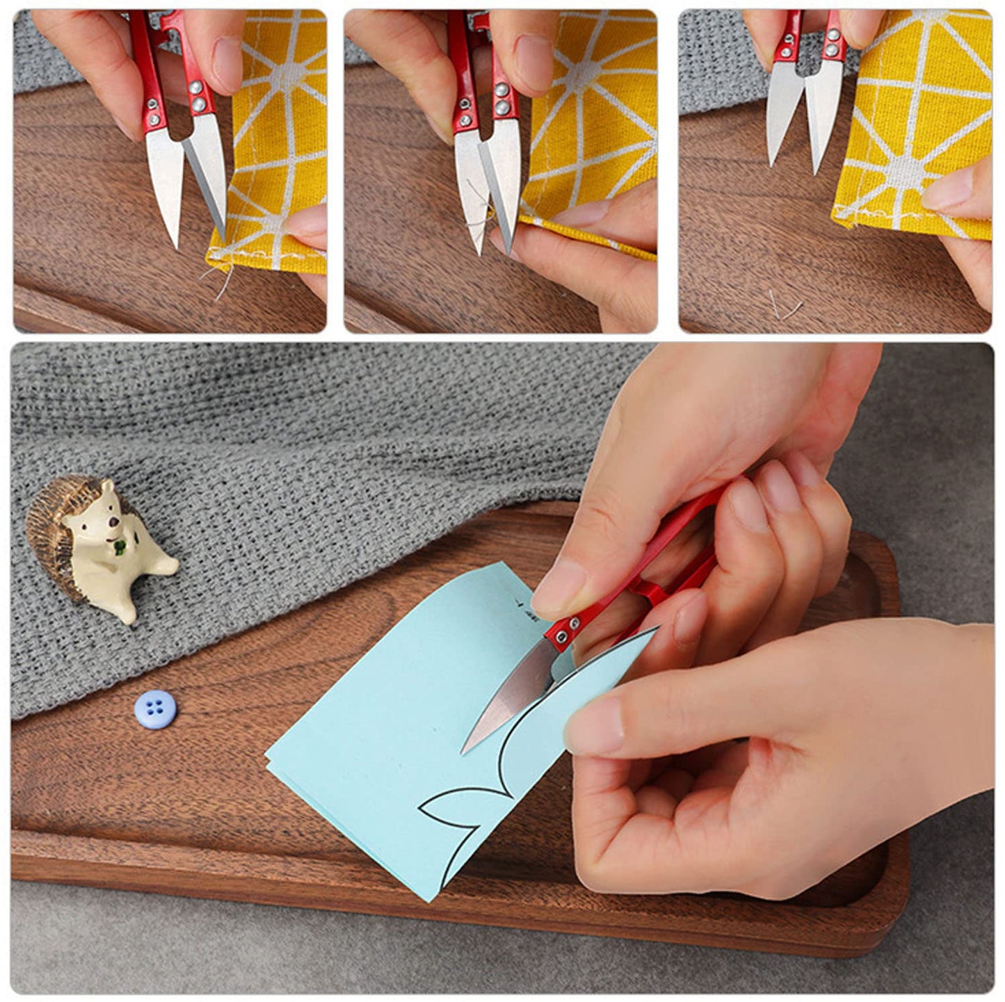 14 Pcs Sewing Seam Rippers, 2 Big and 2 Small Handy Stitch Ripper Sewing Tools with Embroidery Removal Tool, Tape Measure, Needle Threaders, Thimbles for Sewing Crafting Thread Removin