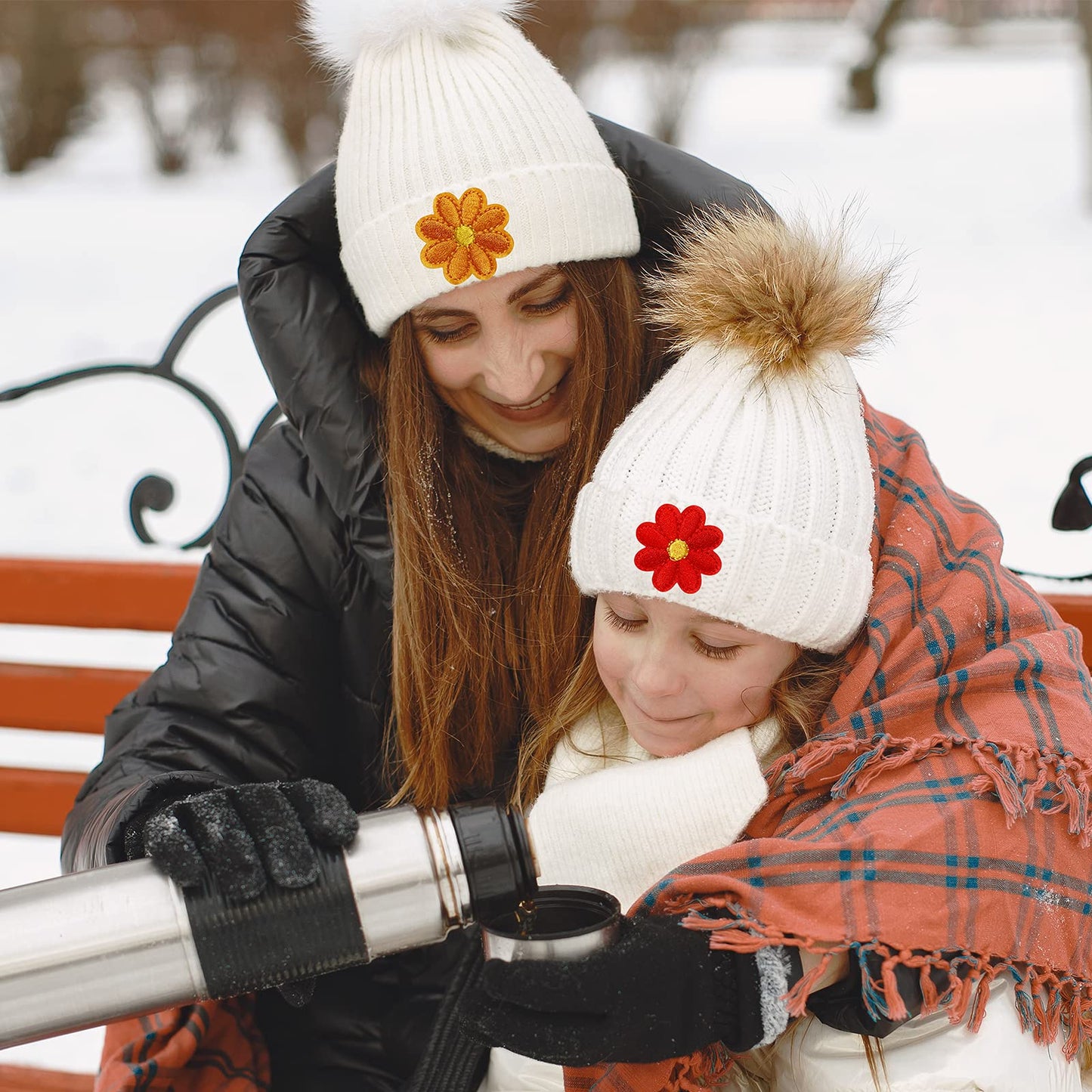 36Pcs Embroidered Bee Applique Patches Daisy Sew on Patch Flower Iron on Patches Flower Appliques for Clothing Sewing Decorations Cute Bumble Sunflower Daisy