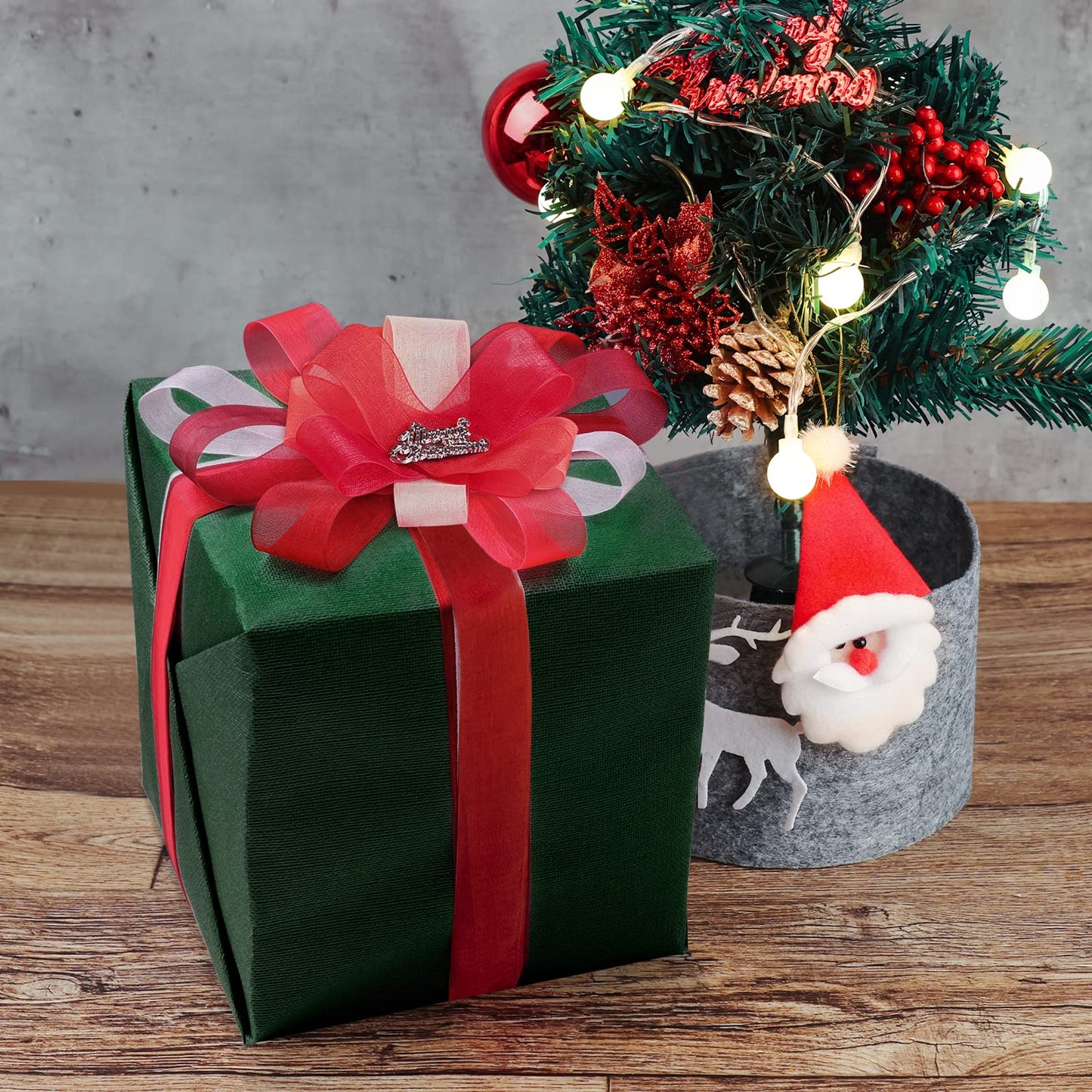 Showin 5 Rolls Organza Ribbon 1" x 25 Yd Each Roll, Fall Sheer Chiffon Ribbon, Transparent Sheer Ribbon for Gift Wrapping, Bouquet, Wedding, Party Decoration