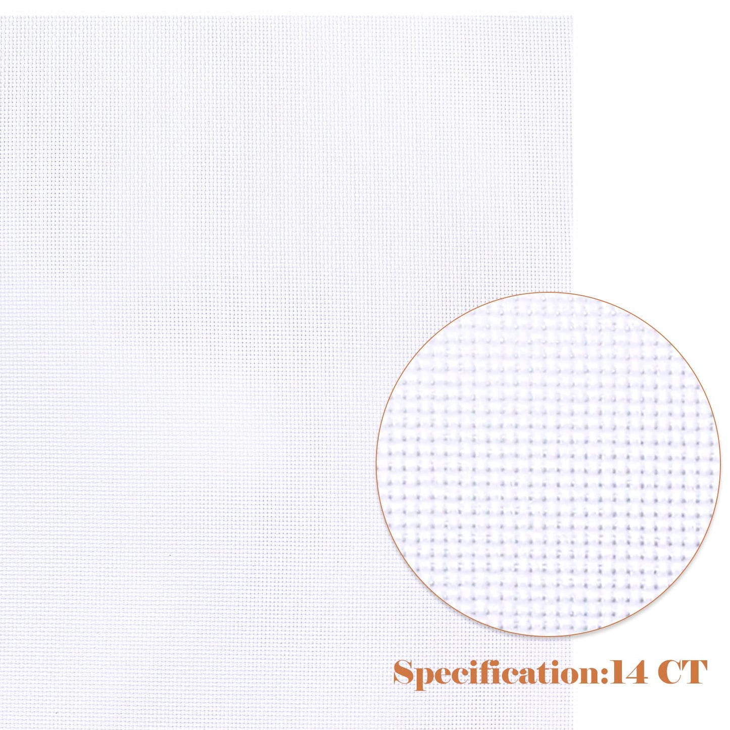 6 Pieces Aida Cloth 14 Count White Cross Stitch Fabric for Craft Embroidery, Handmade Needlework, DIY Handicrafts, 12 by 18-Inch