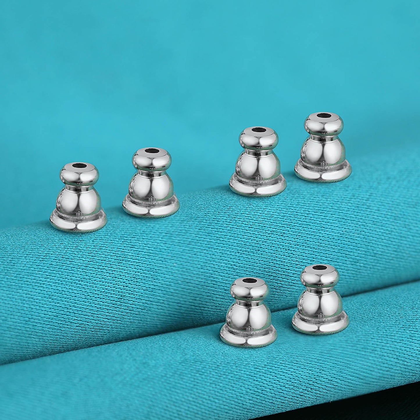 Catinee Earring Backs Replacements,14k Plated White Gold Earrings Back for Studs Secure,Hypoallergenic Earring Backs Apply to Earring Backs for Droopy Ears(6pcs/3pair)