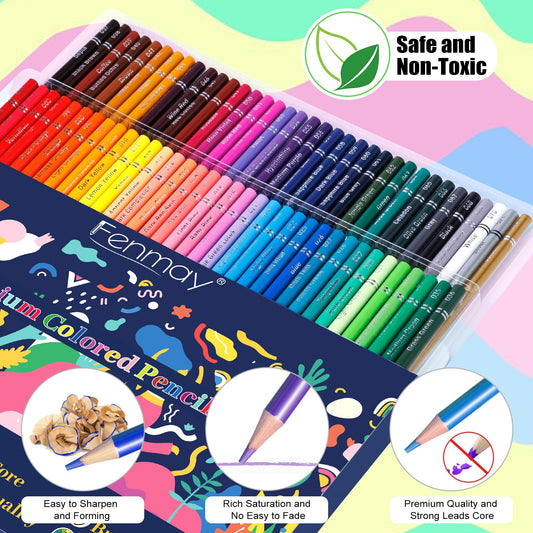 72 Count Colored Pencils for Adult Coloring Books, Soft Core Drawing Sketching Blending Shading Pencils, Color Pencils Set Gift for Beginners Artists