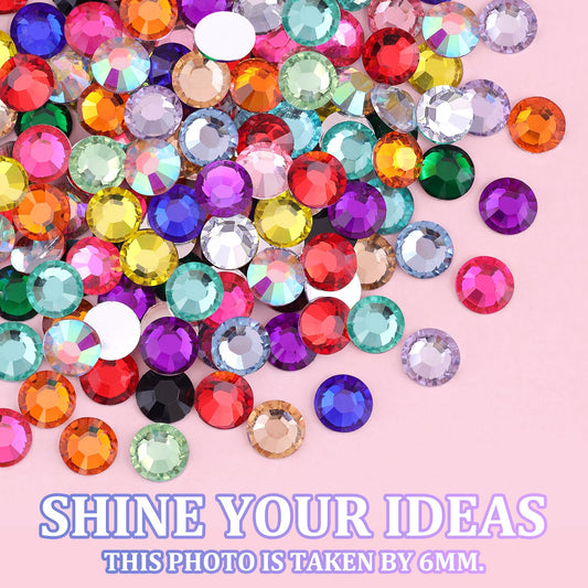 24000Pcs Resin Rhinestones for Bedazzling with Tweezers, Multicolor 3mm Rhinestones for Crafting with 3Pcs 10ml B7000 Jewelry Glue for DIY Crafts Clothing Tumblers Shoes Fabric Nail Art