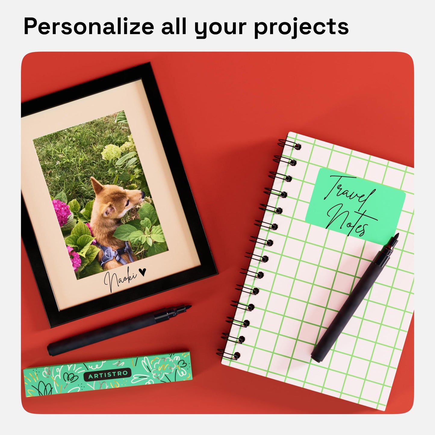 ARTISTRO 2 Gold Acrylic Paint Pens for Rock Ceramic Wood Glass Metal Fabric Plastic - 0.7mm Metallic Paint Markers Ideal for Scrapbooking DIY Crafts Art Projects