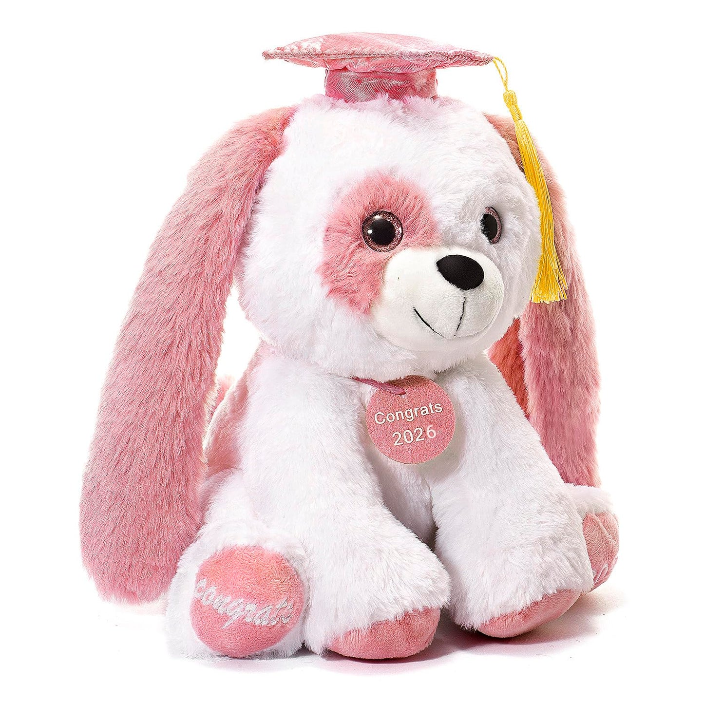 Oukiwi Graduation Gift 8 Inch Graduation Stuffed Animal Graduation Plush Stuffed Animal (Pink)