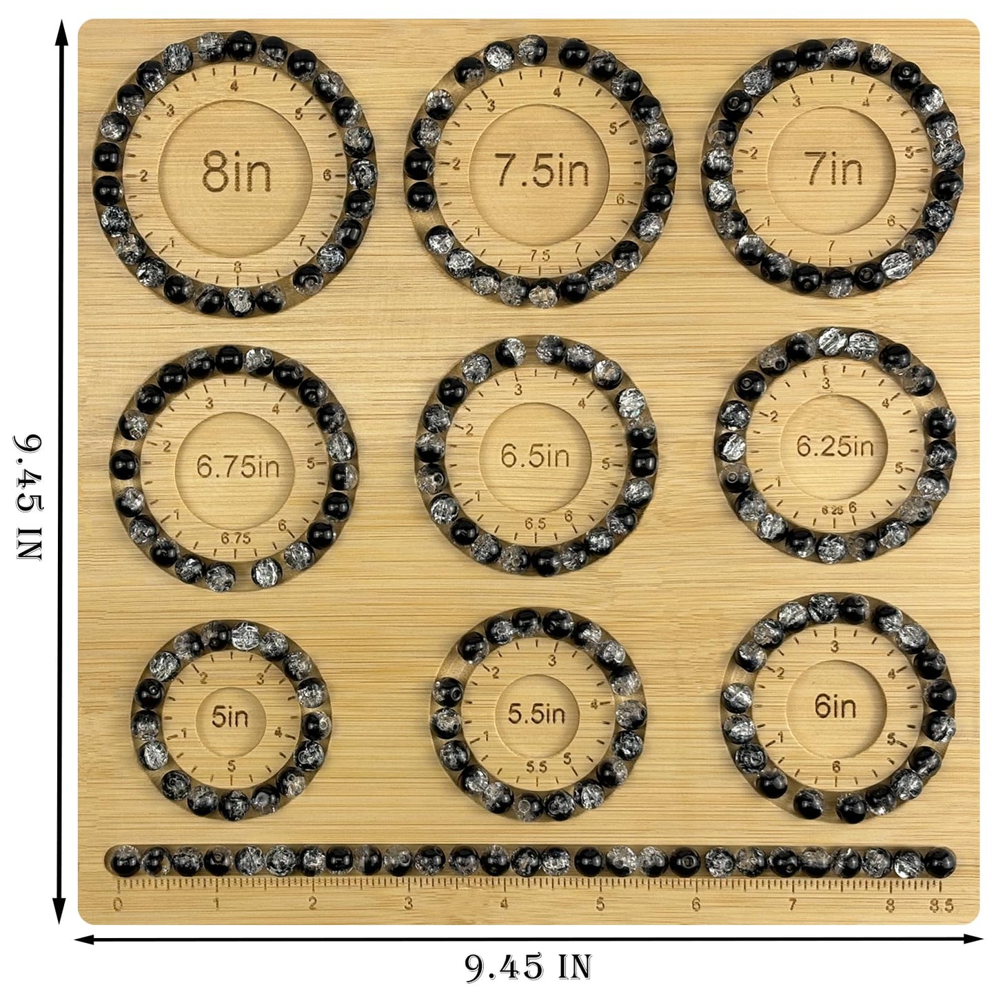 Bead Boards for Jewelry Making, Bamboo Beading Board for Jewelry Bracelet Making, Bracelet Bead Board, Bracelet Bead Board for Bracelet, Jewelry Making Supplies,Bracelet Tray 5"- 8"