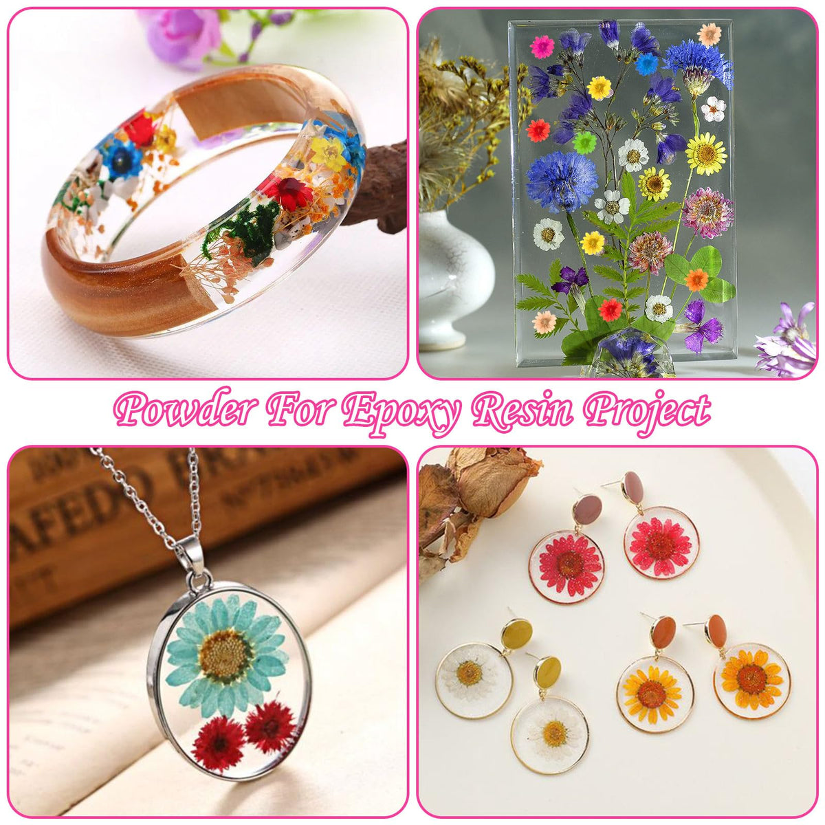 300 PCS Small Dried Flowers for Crafts - Mini Dried Flowers for Resin, Tiny Natural Real Dried Pressed Flowers Bulk for DIY Jewelry Earrings Epoxy Molds, Candles Soap Making