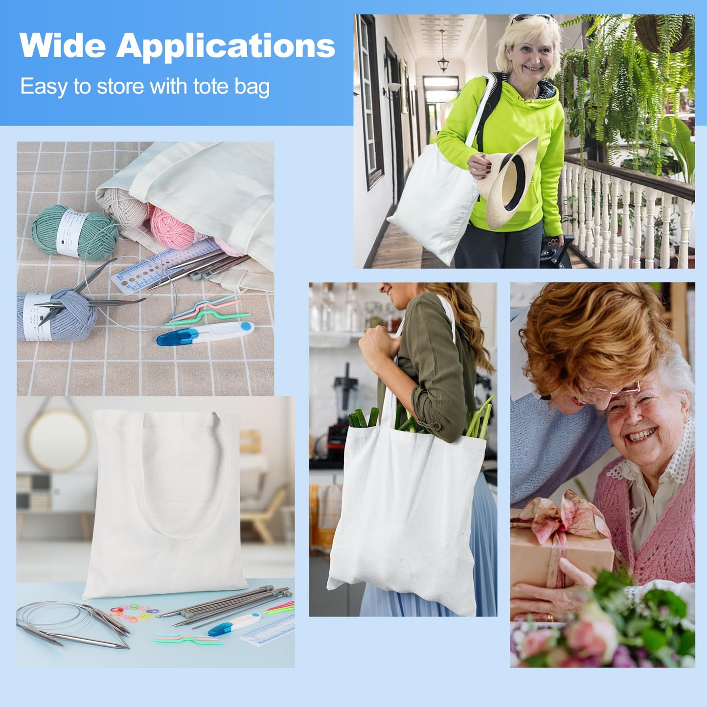 Knitting Needles Set, 9 Pairs Circular Knitting Needles Set and 22 Pcs Single Pointed Knitting Needles Set with Tote Bag Knitting Accessories Knitting Supplies Knitting Needles for Beginners