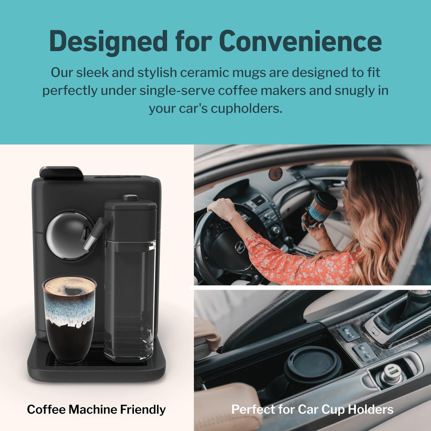 12oz Travel Coffee Mug - Unique Microwave & Dishwasher Safe Tumbler With Lid - Gifts For Women & Men