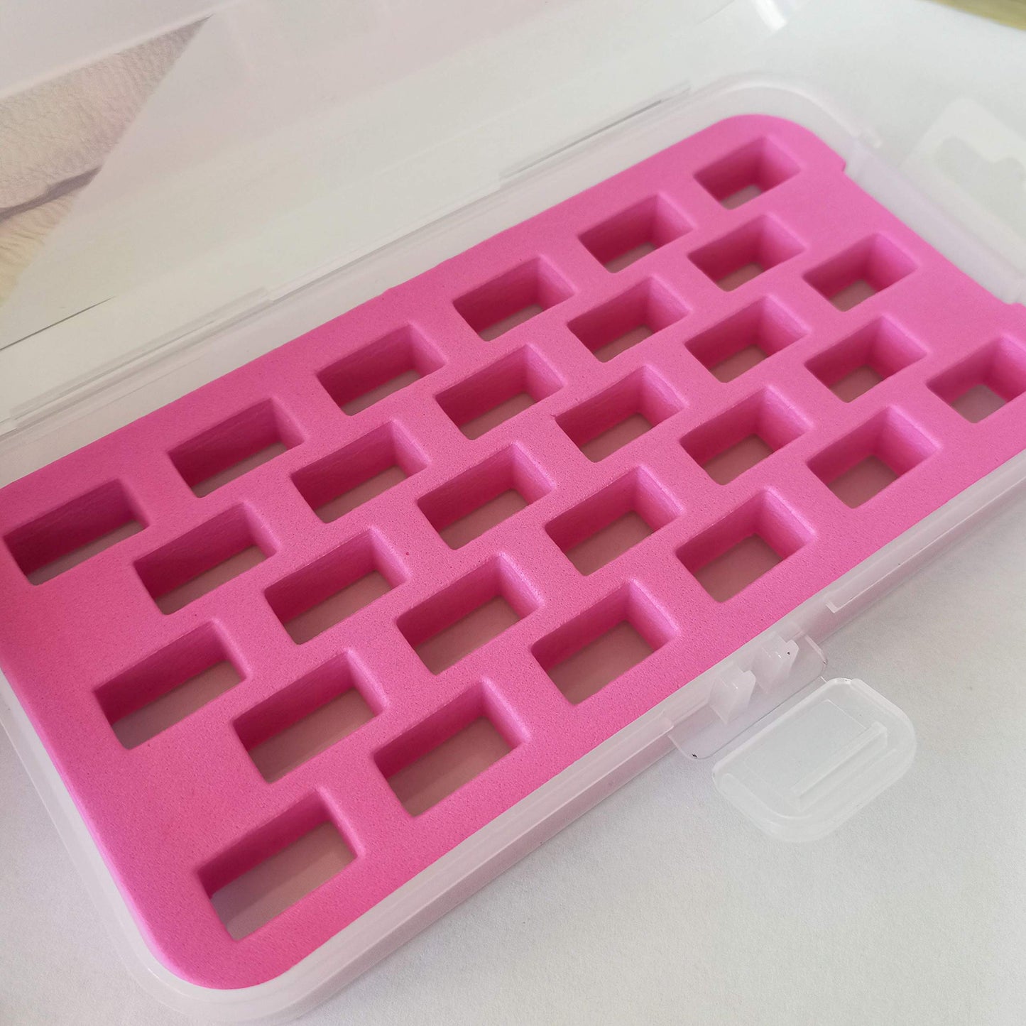 HONEYSEW Set of 2 Bobbin Box Organizers Sewing Machine bobbins Holder Contain 28 bobbins Storage Case