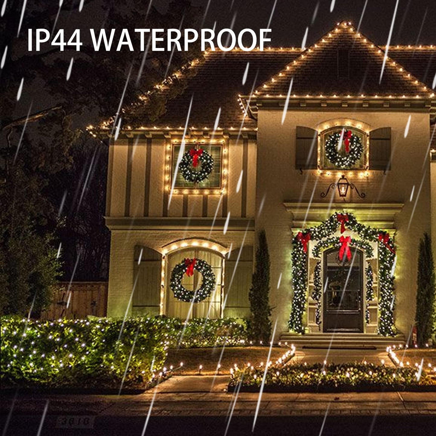 Dazzle Bright Christmas String Lights, 100 LED 33 FT Connectable Fairy Lights with 8 Modes, Waterproof Christmas Decorations for Indoor Outdoor Holiday Party Home Tree Decor (Warm White)