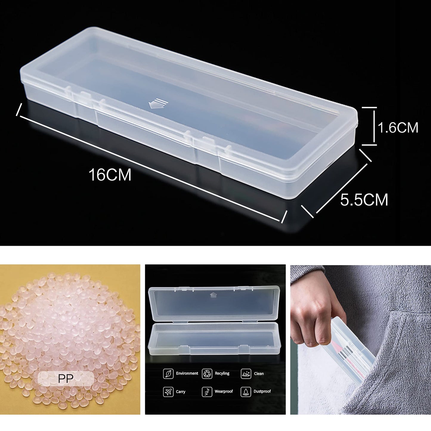 Kaychan Rhinestone Picker Tool 2 Acrylic Handle Rhinestones Applicator Dual-Ended DIY Nail Art Tool with 4 Extra Wax Tips and 1 Tweezer