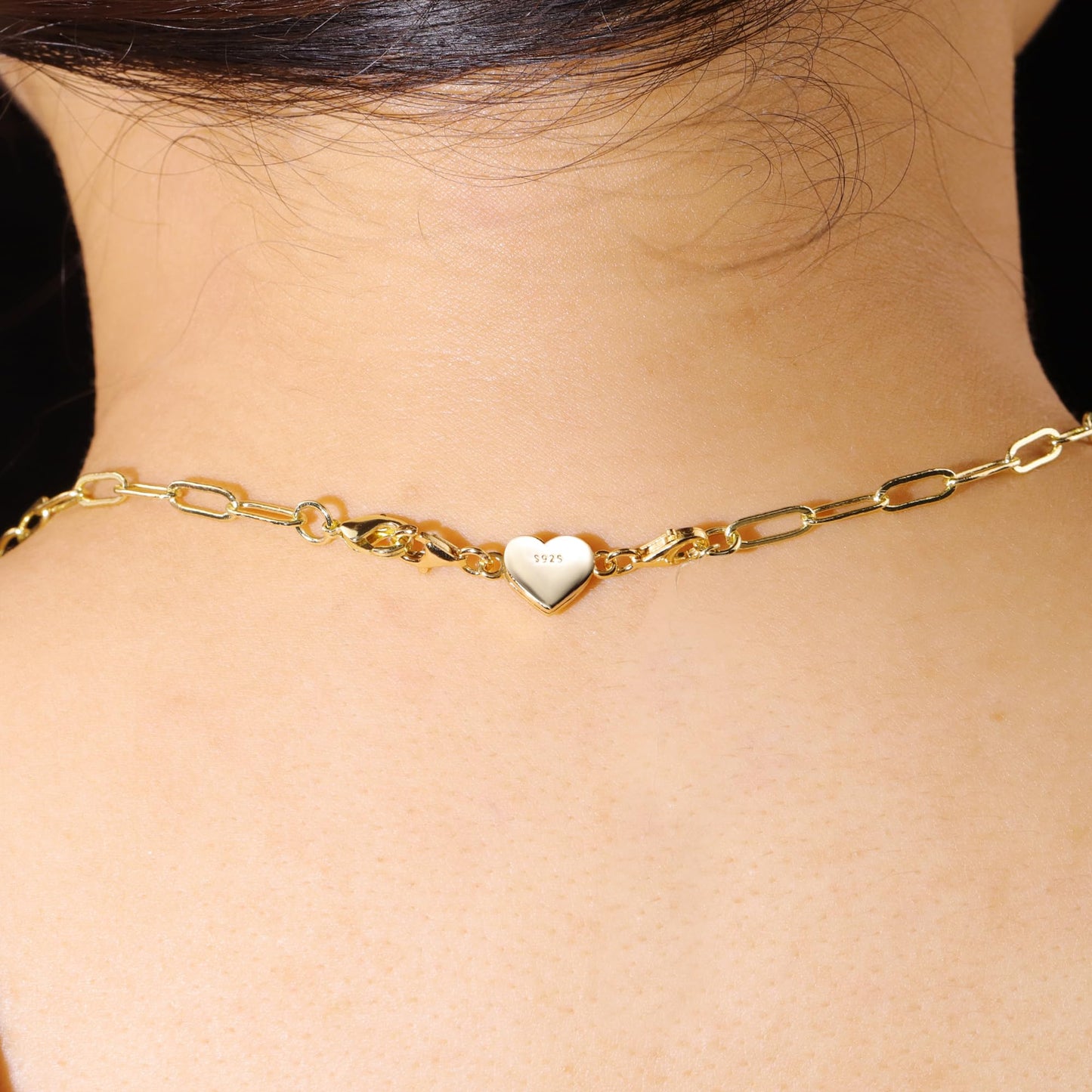 14K Gold Heart Magnetic Necklace Clasps and Closures 925 Sterling Silver Double Lobster Clasp Magnetic Jewelry Clasps for Necklaces
