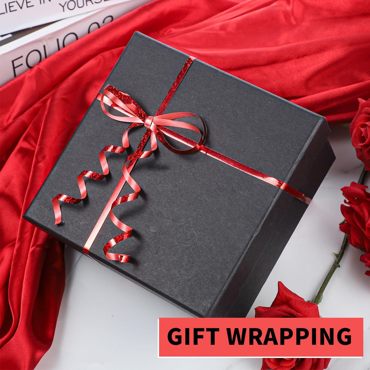 woric 600 Yards Red Ribbon 1/5 Inch Curling Ribbon Balloon String Ribbons for Art Crafts Gift Wrapping Wedding Birthday Party Decorations