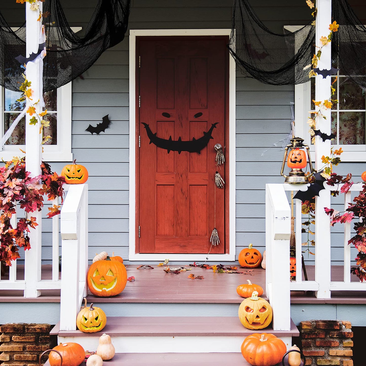 Cyantor Halloween Creepy Cloth Black 80×160inch - Halloween Decorations Clearance - Creepy Spooky Halloween Decorations Outdoor Indoor…