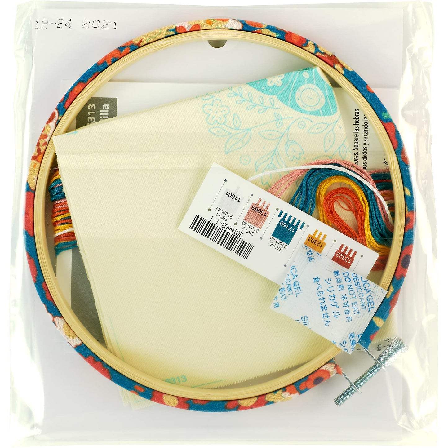 Dimensions 72-76313 Floral Moth Needlepoint Embroidery Kit for Adults, 6" D, Multicolor, 5pcs