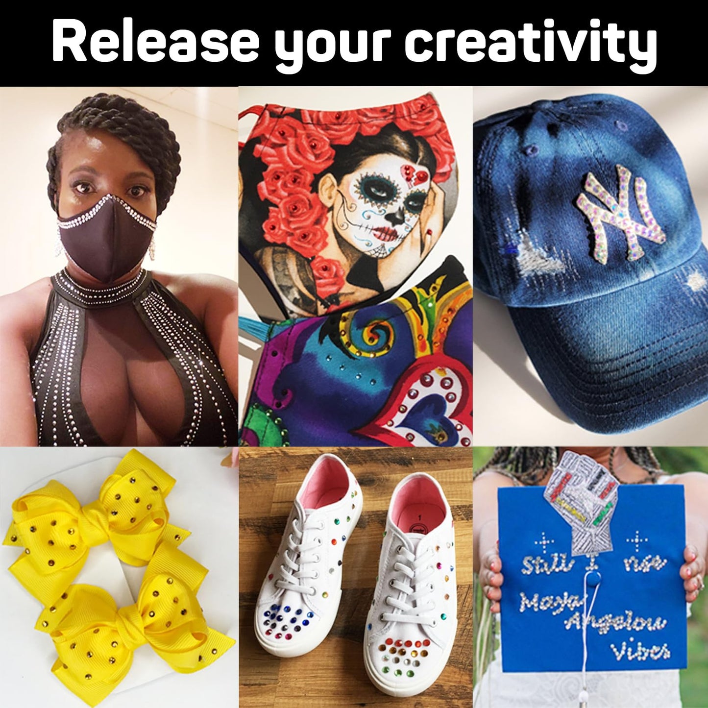 Worthofbest Hotfix Applicator Tool, Hot Fix Tool, Hotfix Rhinestones Applicator, Bedazzler, Hot Fix Applicator Tool Kit for Clothes, Fabric, Cardstock, Leather, Wood and Make Snowglobe Tumbler Holes