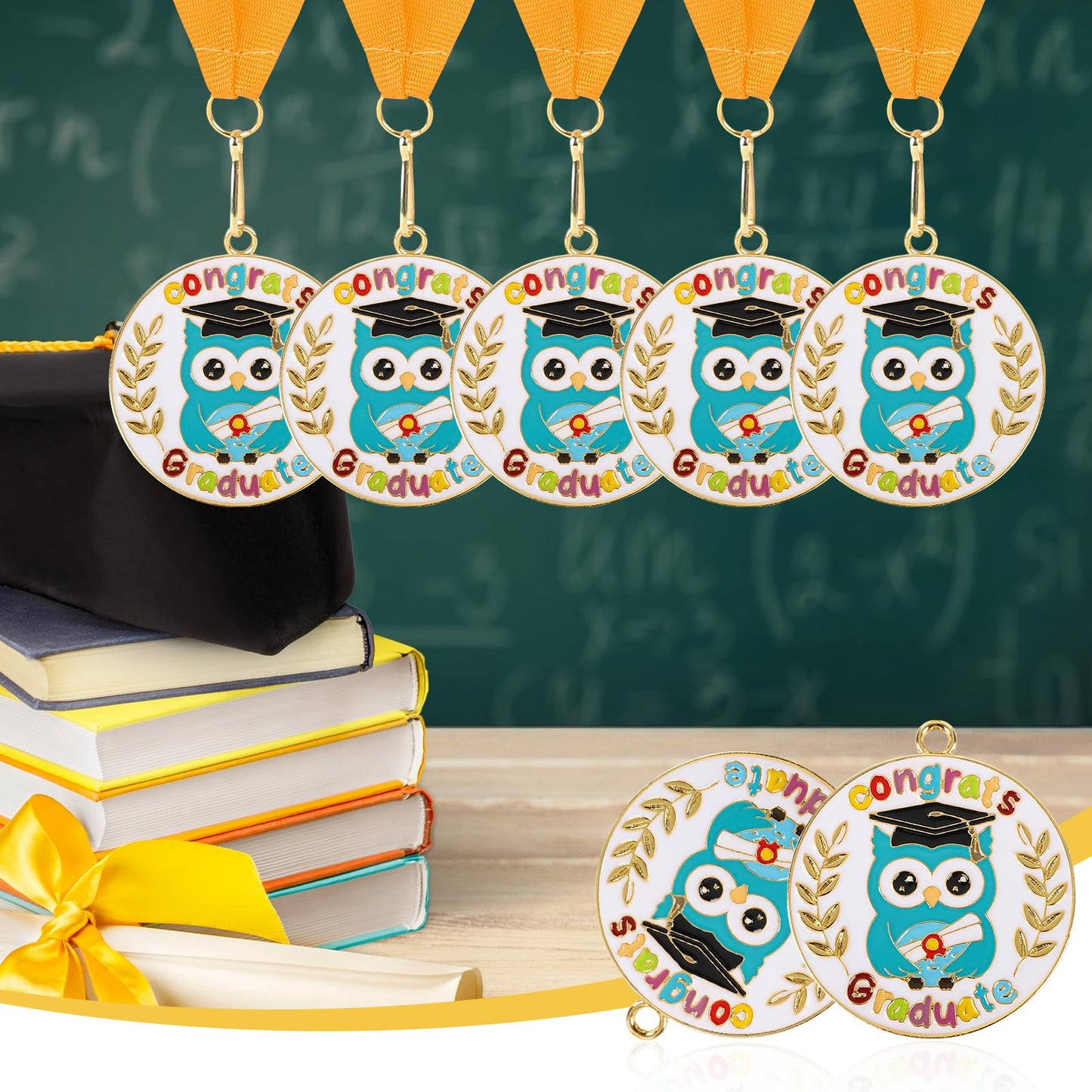 Kindergarten Graduation Medal for Kids Preschool Prek Graduation Decorations Gifts Medals with Neck Ribbon for School Student Graduation Party Gifts Favors(Metal 2Pcs)
