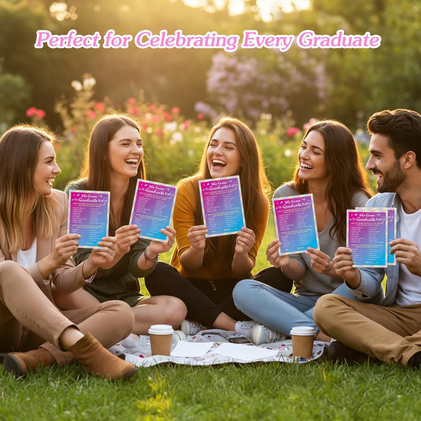 FaCraft 36PCS Who Knows Graduate Best Game Cards - Class of 2026 Graduation Party Games for Guests Funny Graduation Activities for High School & College Grad Parties Rainbow Design Party Supplies