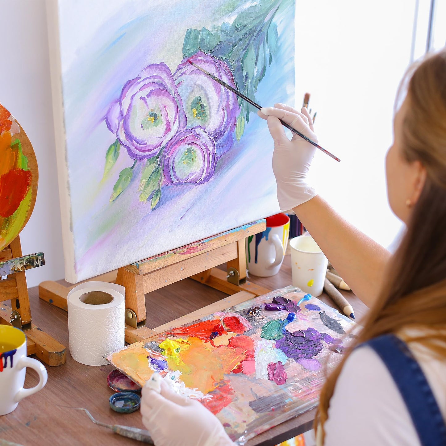 Stretched Canvas for Painting, 5"x7", 8"x10", 11"x14", Pack of 3, Pre-Primed Canvases Wood Framed, Blank White Painting Canvas Boards for Acrylic, Oil and Gouache Painting