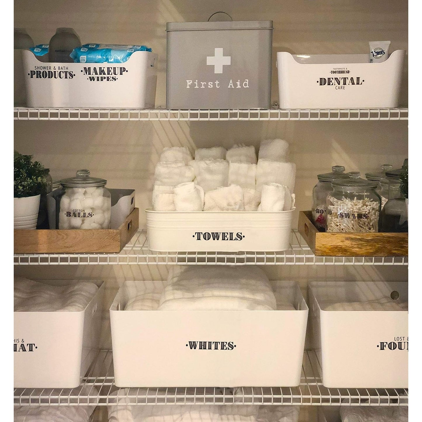 Talented Kitchen Farmhouse Bathroom Beauty Organization Labels -72 Bathroom & Makeup Organization Preprinted Sticker. Water Resistant, Canister Labels. Jar Decals Bath Storage (Set of 72 - Bathroom)