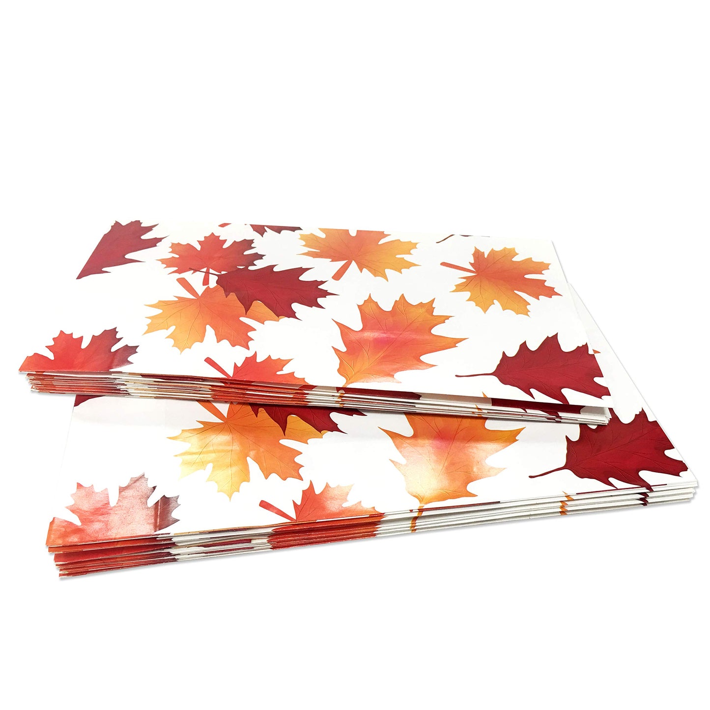 KALEFO 24Pcs Fall Treat Bags Autumn Maple Golden Leaf Themed Party Favor Bags for Thanksgiving Harvest Festival Halloween Party Supplies Gift Bags for Classroom Home Decor