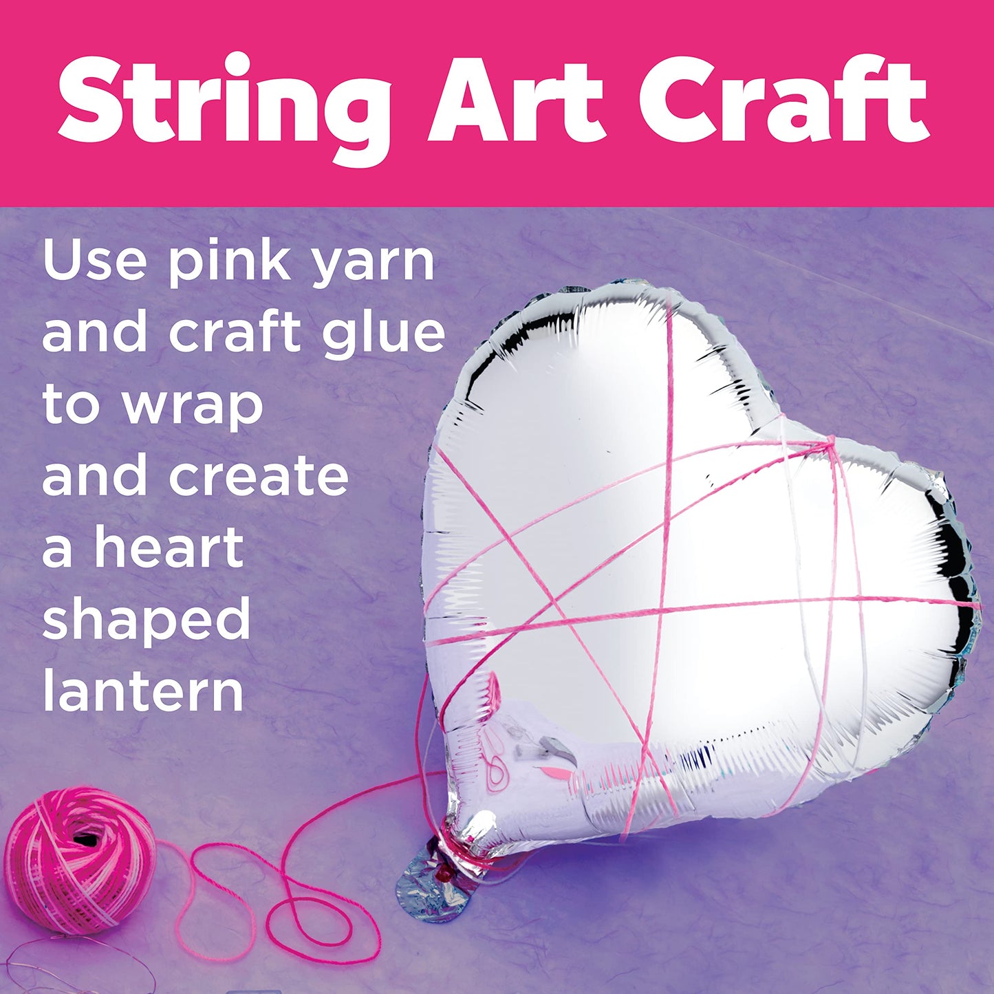 Creativity for Kids String Art Heart Light Kit | Create a Glowing Heart Lantern with Easy String Art | Relaxing DIY Craft & Mindful Activity for Kids and Tweens Everywhere (Ages 8+)