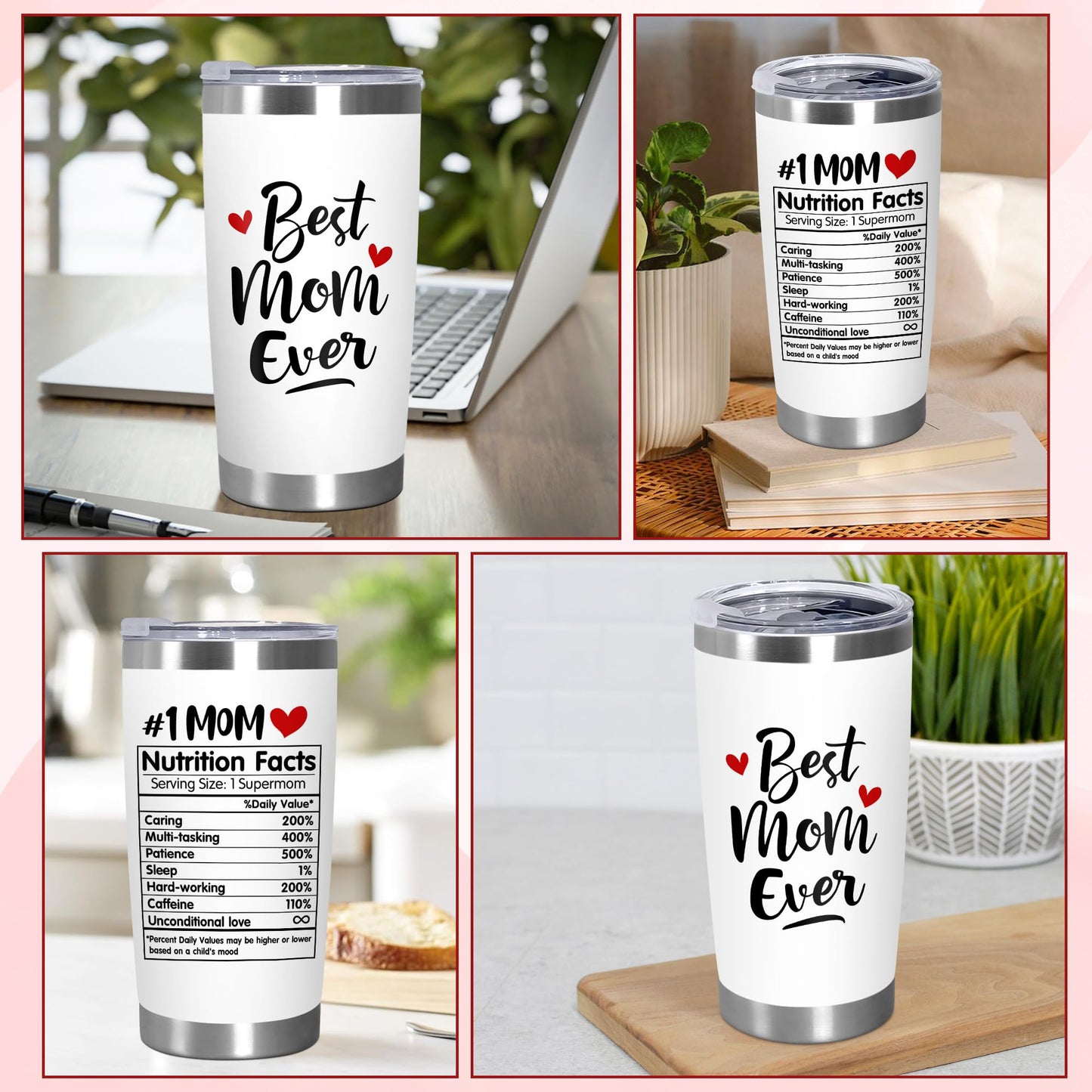 Mothers Day Gifts For Mom From Daughter Son - 20 Oz Stainless Steel Insulated Coffee Tumbler With Lid - Mom Birthday Gifts For Women Mama Stepmom Mother-In-Law Grandma