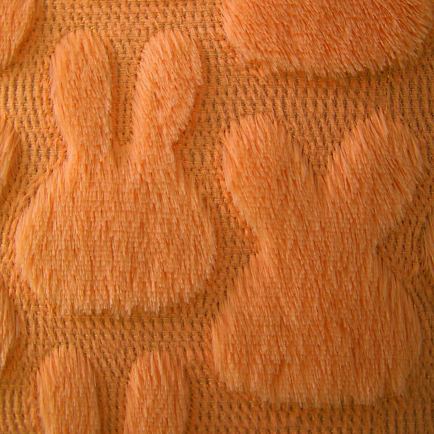 Easter Pillow Covers 18x18 inch Set of 2 Easter Decoration Orange Rabbit Soft Plush Faux Fur Jacquard Throw Pillows for Bedroom Sofa Holiday Festivals Home Decor FHJ-010E18