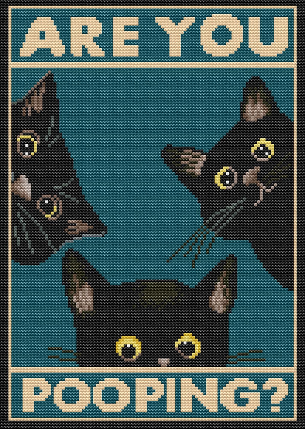 Stamping Cross Stitch Kit,Cats Counting Cross Stitch Kit for Adult Beginners, Full Line DIY Cross Stitch Stitching Kit for Home Decor Cross Stitch Patterns 12x16 inches