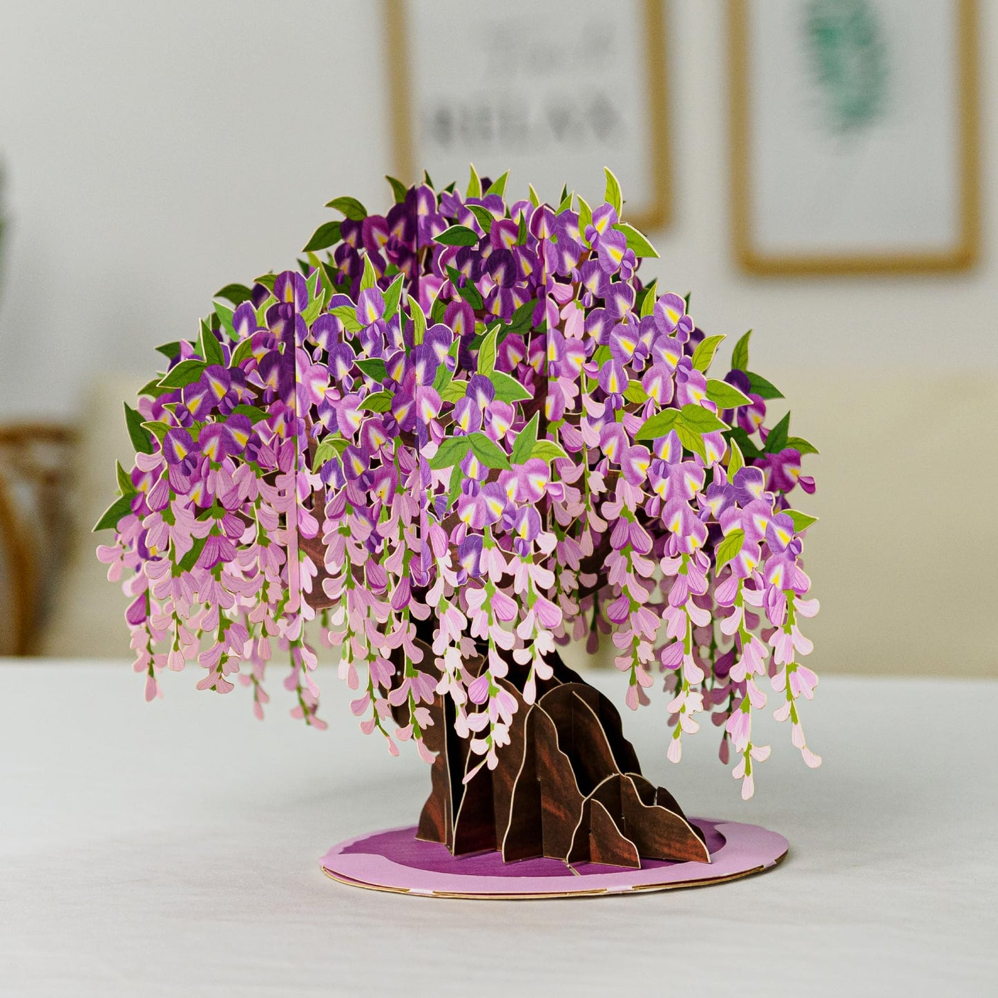 Paper Love 3D Wisteria Tree Pop Up Card, with Detachable Popup Keepsake, Gift For Birthday, Mothers Day, Get Well, Thank You, All Occasion or Just Because - Oversized 10" x 7" Cards - Includes Envelope And Note