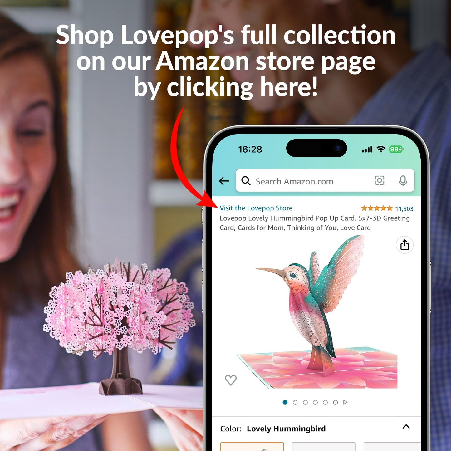 Lovepop Birthday Pop-Up Card for Her and Him - 3D Greeting Cards for Boys, Girls, Men, Women - Cheers to A New Chapter - 5" x 7 Card - Blank Notecard & Envelope Included