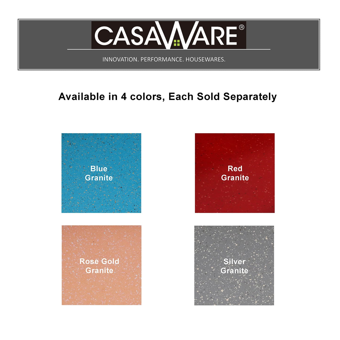 casaWare Ceramic Coated NonStick 12 Cup Muffin Pan (Blue Granite)