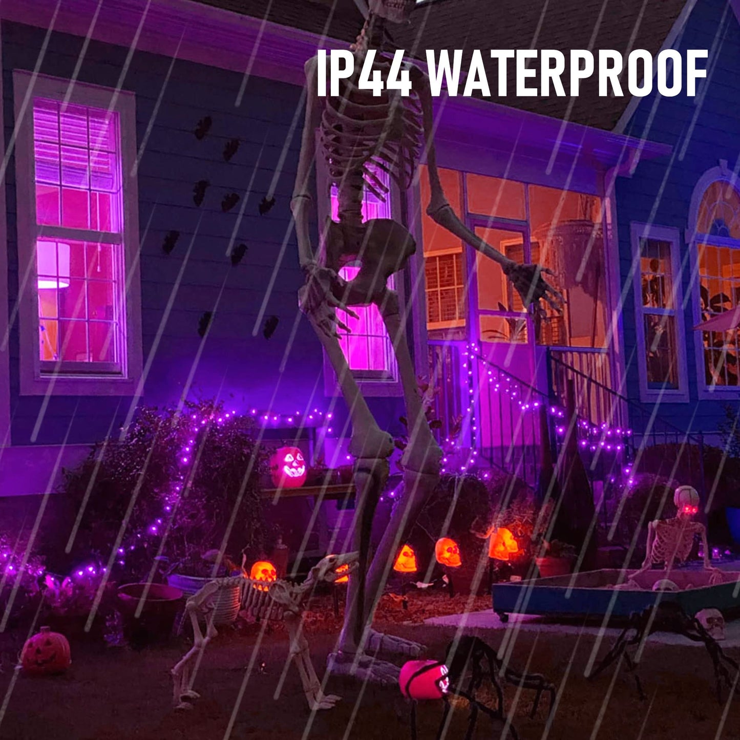 TW SHINE Purple Halloween Lights, 20FT 100 Count Incandescent Mini String Lights, Waterproof Halloween Decorations for Outdoor Indoor Patio Home Party Garden Yard Decor