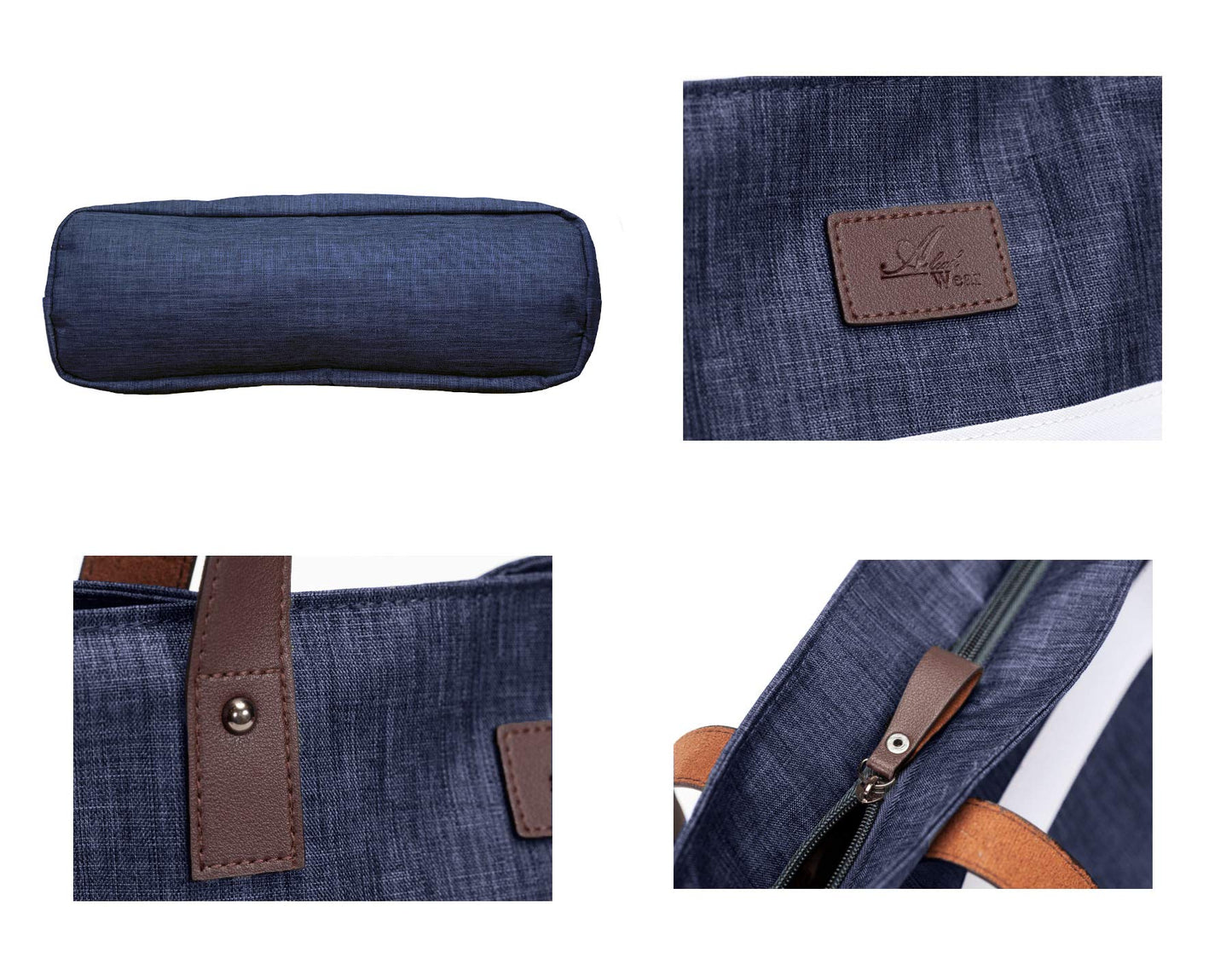 Shoulder Tote Bag Purse Top Handle Satchel Handbag For Women Work College Travel Business Shopping Casual (Blue) Upgraded